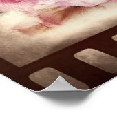 ヴィンテージピンクローズ ポスター (角)