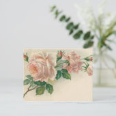 ヴィンテージピンクローズ ポストカード (スタンド正面)