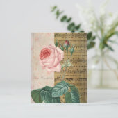 ヴィンテージピンクローズ&ミュージックコラージスクラップブック紙 (スタンド正面)