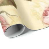 ヴィンテージピンクローズ ラッピングペーパー (ロールコーナー)