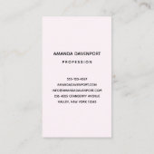 ヴィンテージピンクローズ&レエレガントース 名刺 (裏面)