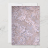 ヴィンテージピンクローズ&レース結婚ズ 招待状 (裏面)