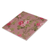 ヴィンテージピンクローズ – 古いバラ背景 タイル (側面)