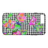 ヴィンテージピンクローズ – 白黒の猟犬の歯 Case-Mate iPhoneケース (裏面(横))