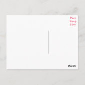 ヴィンテージピンクローゼサンキューフローラはがき ポストカード (裏面)