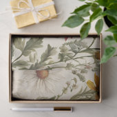 ヴィンテージピンクワイルドフラワーグリーンの切り離し 薄葉紙 (ギフト)