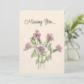 ヴィンテージピンクワイルドフラワーボタニッ恋しく思トリー カード (スタンド正面)