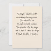 ヴィンテージピンクワイルドフラワーボタニッ恋しく思トリー カード (裏面)