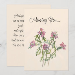 ヴィンテージピンクワイルドフラワーボタニッ恋しく思トリー カード