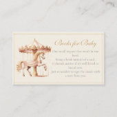 ヴィンテージピンク回転木馬馬本ベビー エンクロージャーカード (正面)