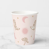 ヴィンテージピンク女性のカーボーイファースト・ロデオ1歳 紙コップ (裏面)