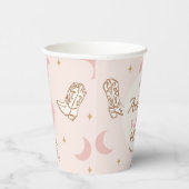 ヴィンテージピンク女性のカーボーイファースト・ロデオ1歳 紙コップ (右)