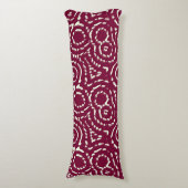 ヴィンテージピンク幾何抽象芸術 ボディピロー (正面縦)