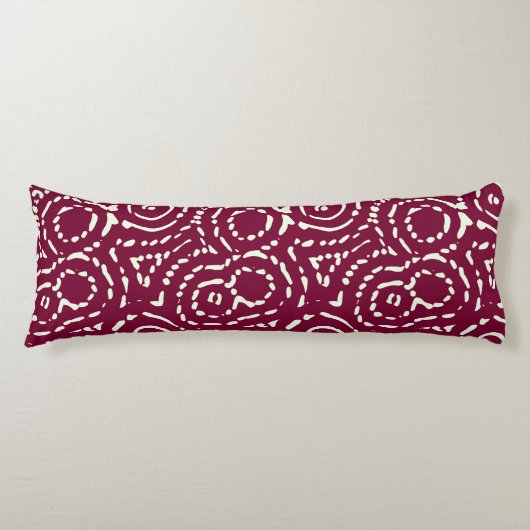 ヴィンテージピンク幾何抽象芸術 ボディピロー (正面)