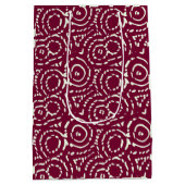 ヴィンテージピンク幾何抽象芸術 ミディアムペーパーバッグ (裏面)