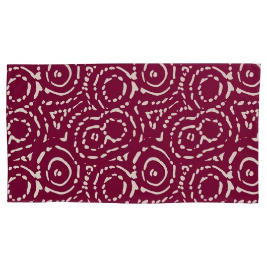 ヴィンテージピンク幾何抽象芸術 枕カバー (正面左)