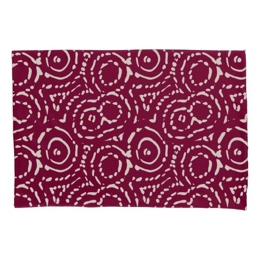 ヴィンテージピンク幾何抽象芸術 枕カバー (正面左)