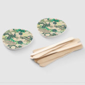 ヴィンテージピンク日本のの着物フローラ花 ハンドファン (組立なし)