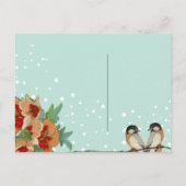 ヴィンテージピンク桜ラブバードピーチミント 案内ポストカード (裏面)