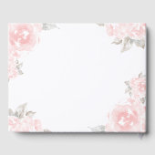 ヴィンテージピンク水彩バラ結婚ズモノグラム ゲストブック (裏面)