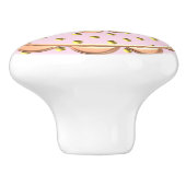 ヴィンテージピンク水玉模様ドロワープル セラミックノブ (側面)