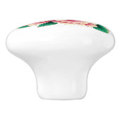 ヴィンテージピンク牡丹フラワーホワイト セラミックノブ (側面)