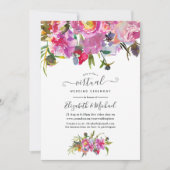 ヴィンテージピンク牡丹フローラ仮想結婚型 招待状 (正面)