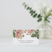 ヴィンテージピンク牡丹 名刺 (スタンド正面)