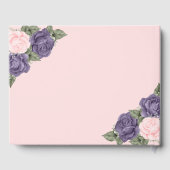 ヴィンテージピンク紫色の愛するメモリ葬儀の写真 ゲストブック (裏面)