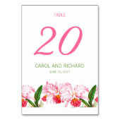 ヴィンテージピンク結婚ランのテーブル番号 テーブルナンバー (裏面)