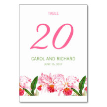 ヴィンテージピンク結婚ランのテーブル番号