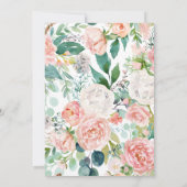 ヴィンテージピンク結婚ローズのリングや輪 セーブザデート (裏面)