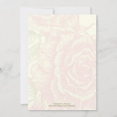 ヴィンテージピンク結婚ローズブライダルシャワー招待状 招待状 (裏面)