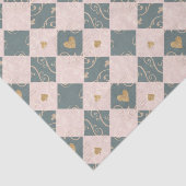 ヴィンテージピンク緑のチェッカ遊ーボードのカードスーツ 薄葉紙 (詳細)