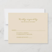 ヴィンテージピンク緑結婚の花のシンプル 出欠カード (正面)