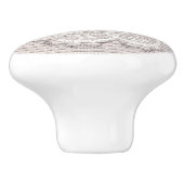 ヴィンテージピンク色のバラとドリーオングレーエレガント セラミックノブ (側面)