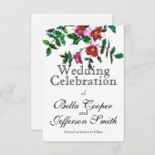 ヴィンテージピンク色のマゼンタウォー救ターカラーバラ セーブザデート (正面/裏面)