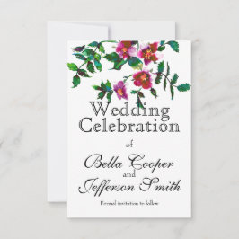 ヴィンテージピンク色のマゼンタウォー救ターカラーバラ セーブザデート