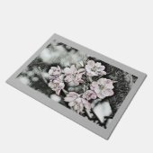 ヴィンテージピンク色の枝 ドアマット (アングル)