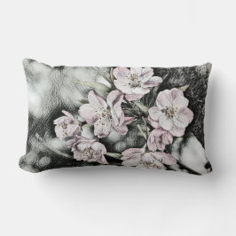 ヴィンテージピンク色の枝 ランバークッション