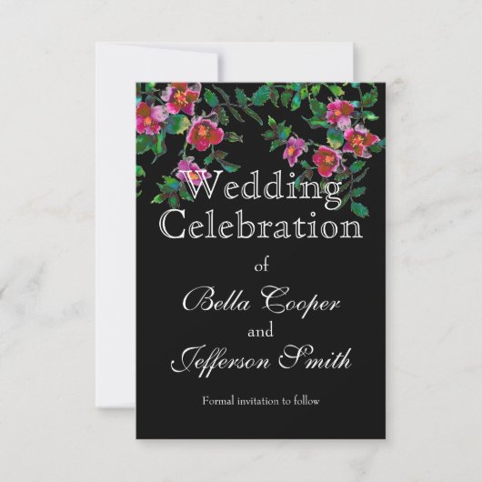 ヴィンテージピンク色マゼンタ色バラ セーブザデート (正面)