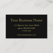 ヴィンテージピンク色マゼンタ色バラ 名刺 (裏面)