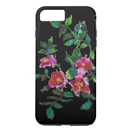 ヴィンテージピンク色マゼンタ色バラ Case-Mate iPhoneケース (裏面)
