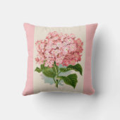 ヴィンテージピンク花可逆枕 クッション (裏面)
