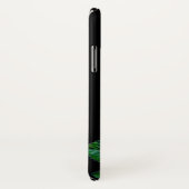 ヴィンテージピンク花名前をカスタムするブラック Case-Mate iPhoneケース (裏面/右)