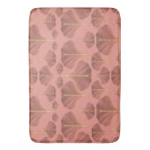 ヴィンテージピンク花柄 バスマット (正面縦)