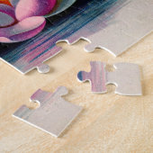 ヴィンテージピンク蓮 ジグソーパズル (側面)