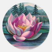 ヴィンテージピンク蓮 ラウンドシール (正面)