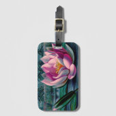 ヴィンテージピンク蓮 ラゲッジタグ (正面縦)