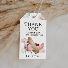 ヴィンテージピンク飛行機パイロット航空党寄り ギフトタグ